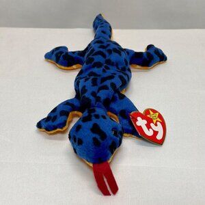 Ty Beanie Baby Original Lizzy The Lizzard 1995 Retired PVC Pelkets Stuffed Plush